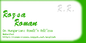 rozsa roman business card